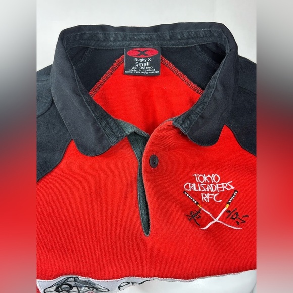 RUGBY X Tokyo crusaders RFC SPORTS EVENT POLO SHIRT EMBROIDERED COLORFUL small - Picture 10 of 16